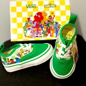 Vans x Sesame Street Authentic Skate Shoe - Baby / Toddler - Green 4c
